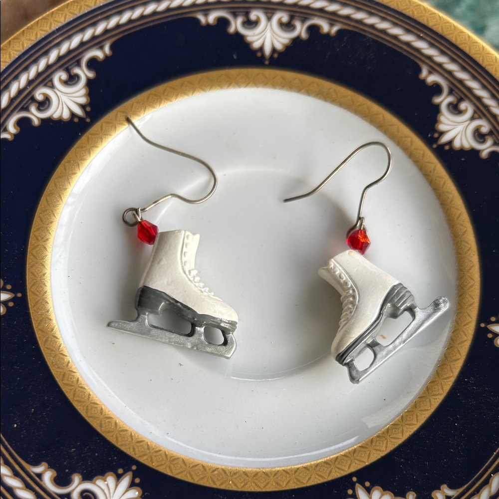 Vintage Ice Skating Boot Earrings